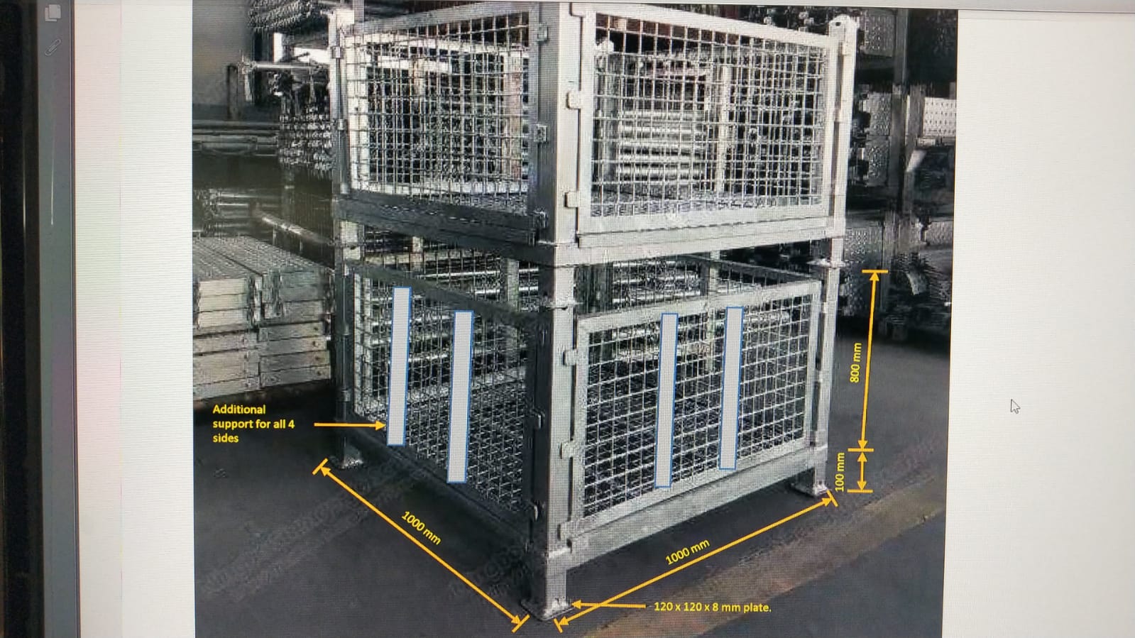 Stackable Wire Mesh Container